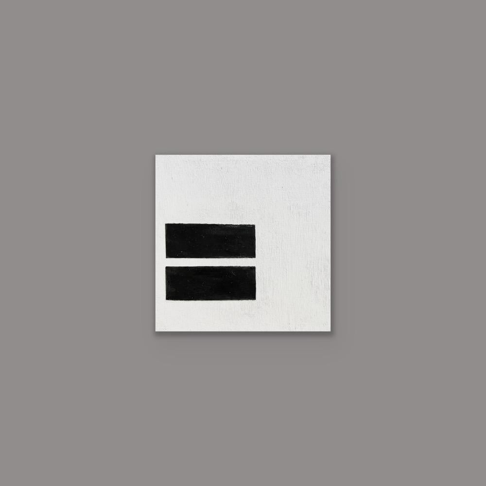 Pequeño pero impactante. Esta pintura sobre lienzo, moderna, minimalista y en blanco y negro, hace hincapié en la simplificación de la composición. El collage de papel añade un sutil elemento texturizado. Su discreto diseño atrae al espectador por