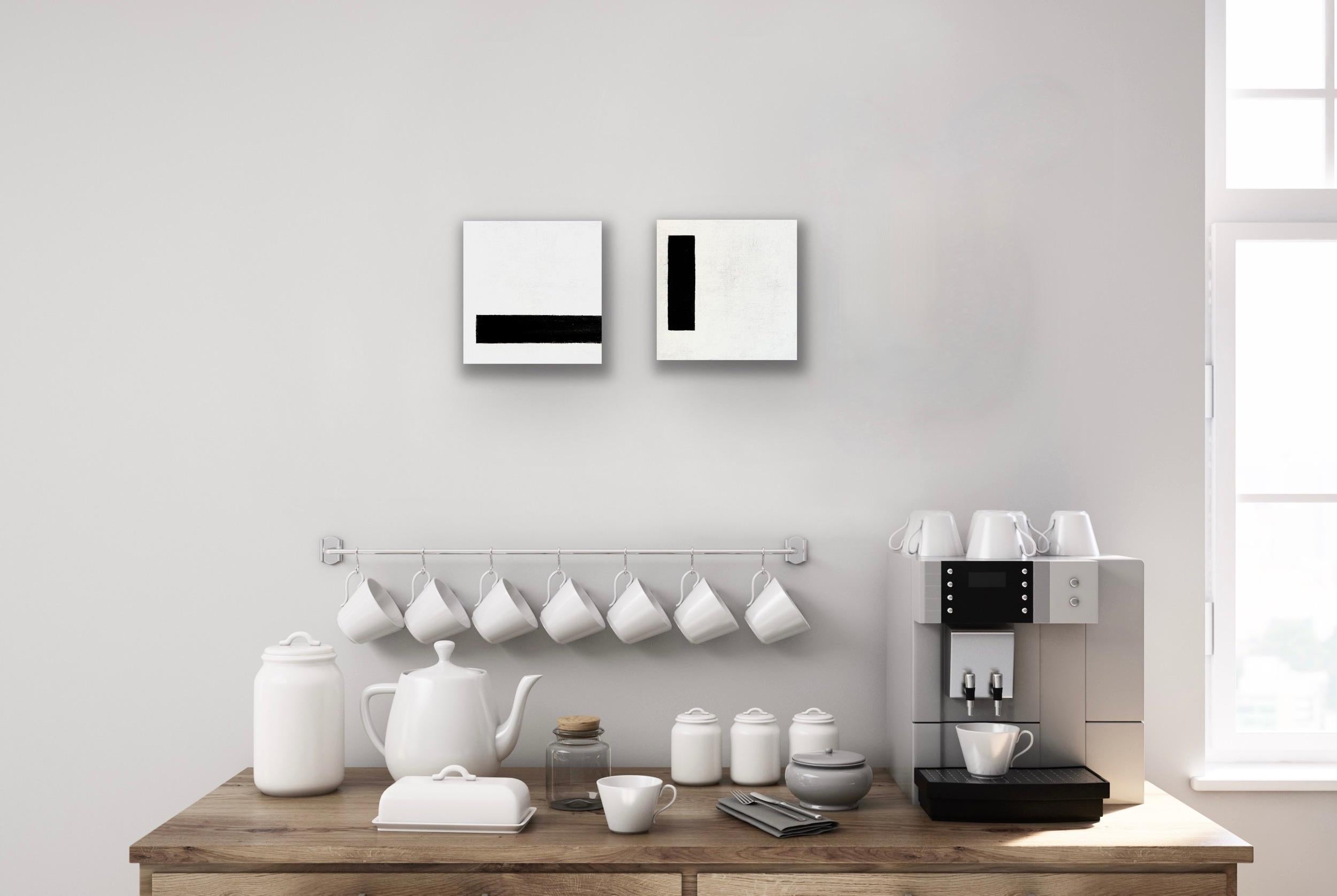 More Or Less - Diptychon, 2 abstrakte Gemälde, je 6 