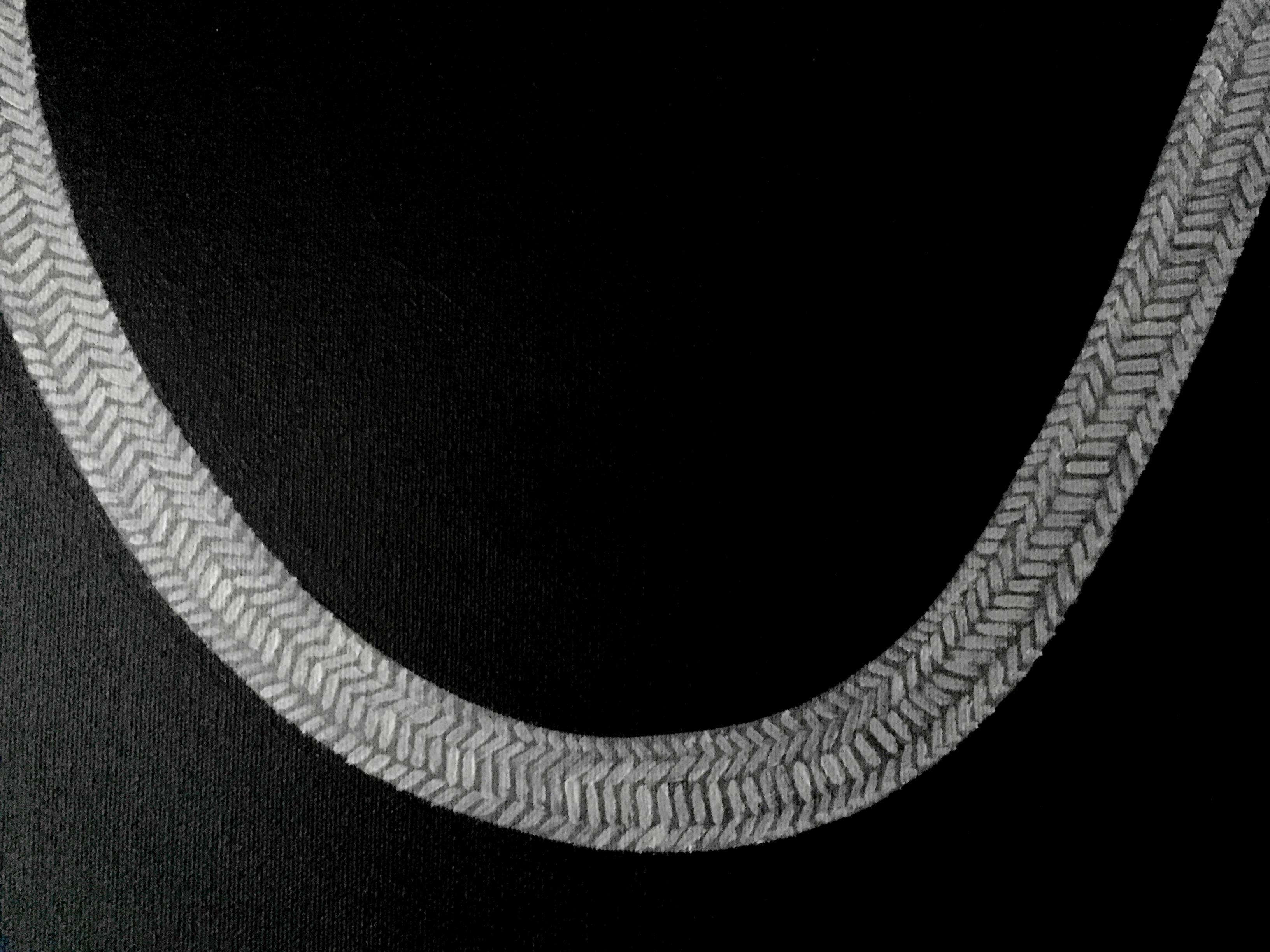 MY CHANEL BAG - Inspirée par l'emblématique maison de couture française Chanel, cette peinture trouve un équilibre entre représentation réaliste et impressions interprétatives. Des détails complexes interagissent avec des coups de pinceau lâches et