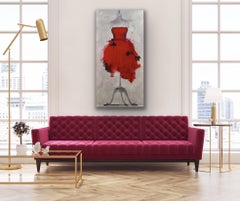 Put On A Red Dress And Make Yourself A Drink (Dress 29) - 30x60 Kleid-Gemälde