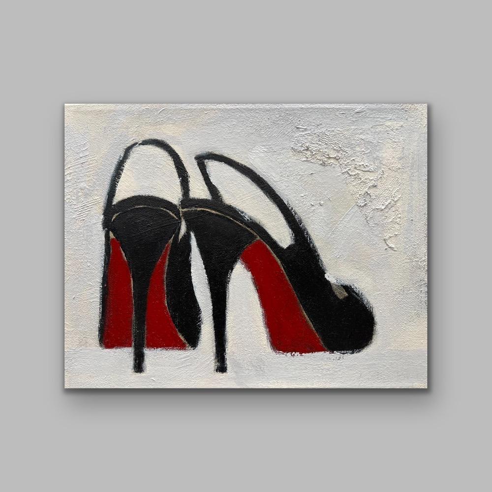 Head Over Heels #5 (Shoe Painting On Canvas) For Sale 5