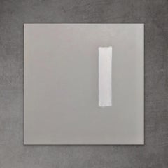 One -  (Grey, White, Minimal Abstract Painting)