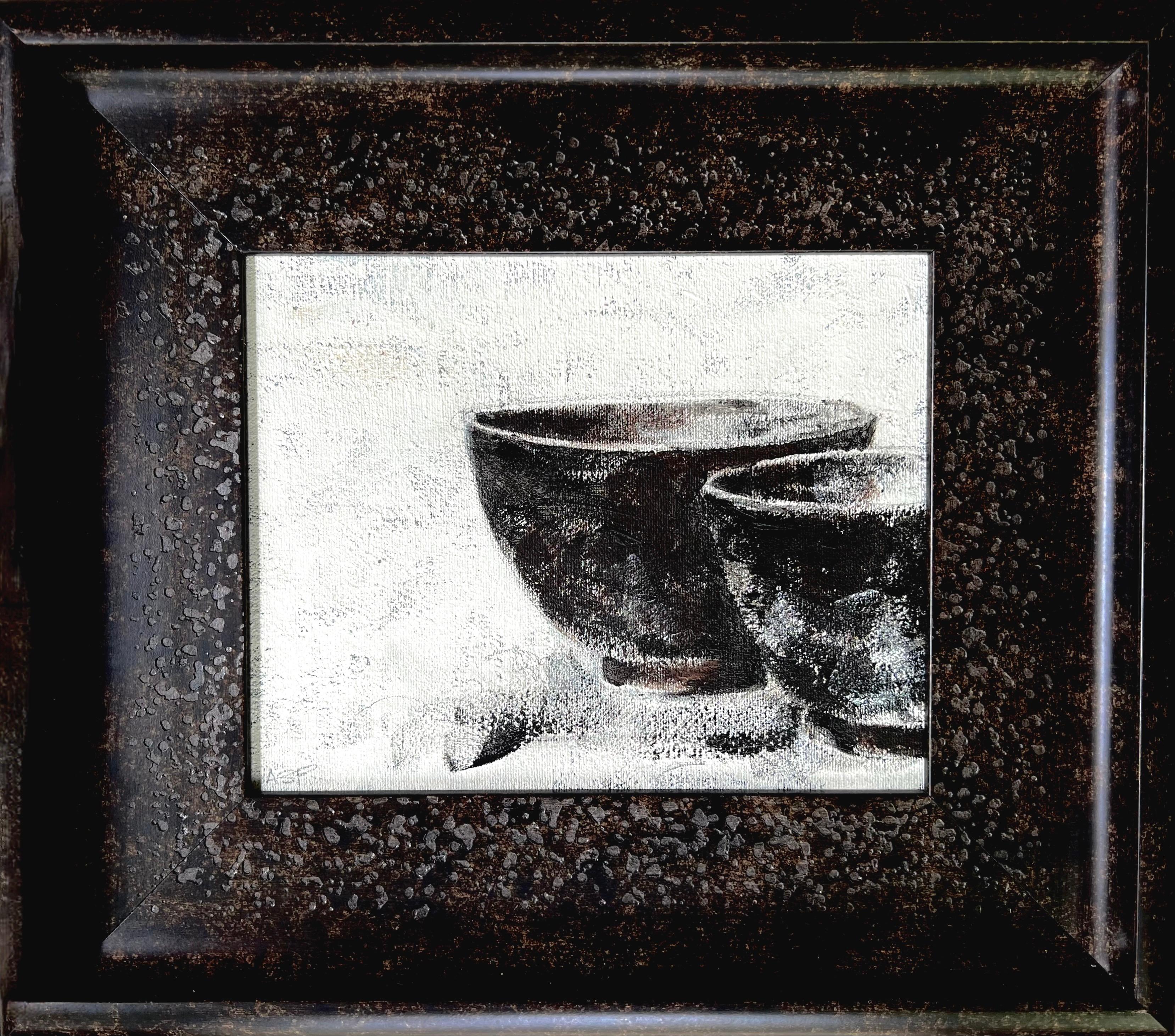 This still life painting captures the simplicity of the bowl, an everyday object with the ability of representing a story. Emphasis is placed on composition with the use of positive and negative space. Layers of acrylic paint and loose brush stokes