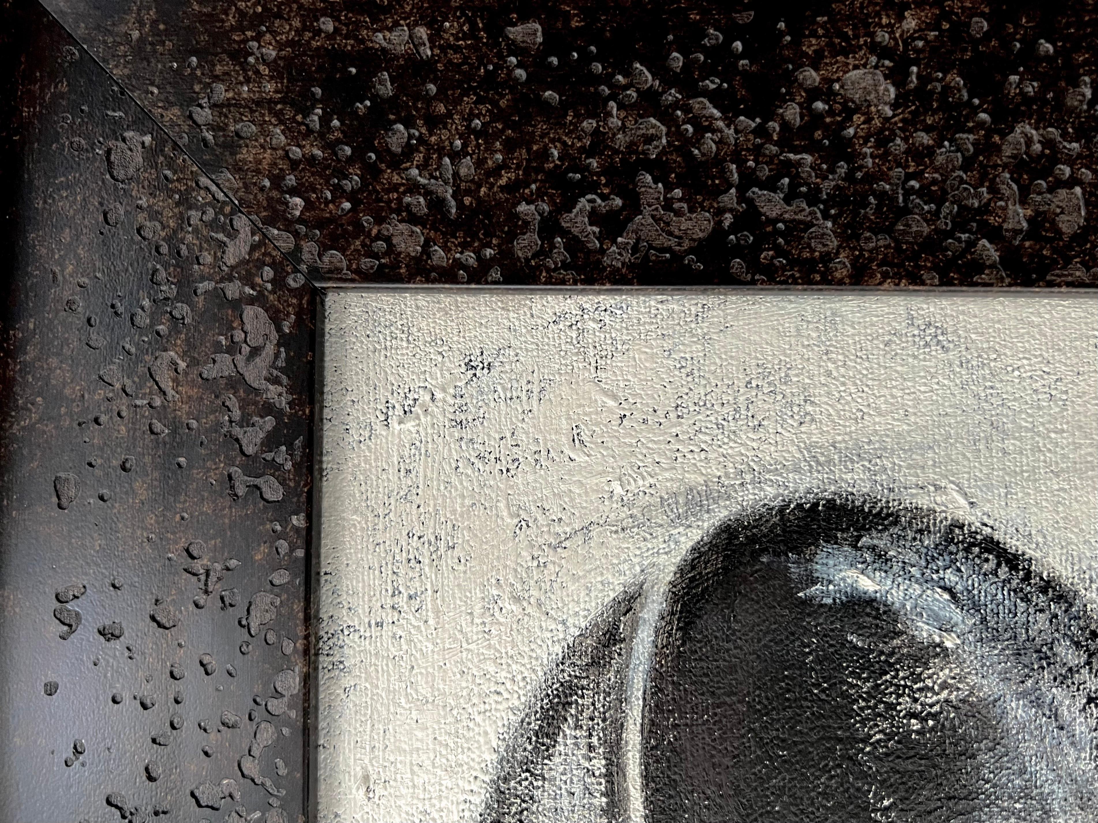 Super Bowls - 4 tableaux encadrés, séries de natures mortes, Brown, Black, White en vente 8