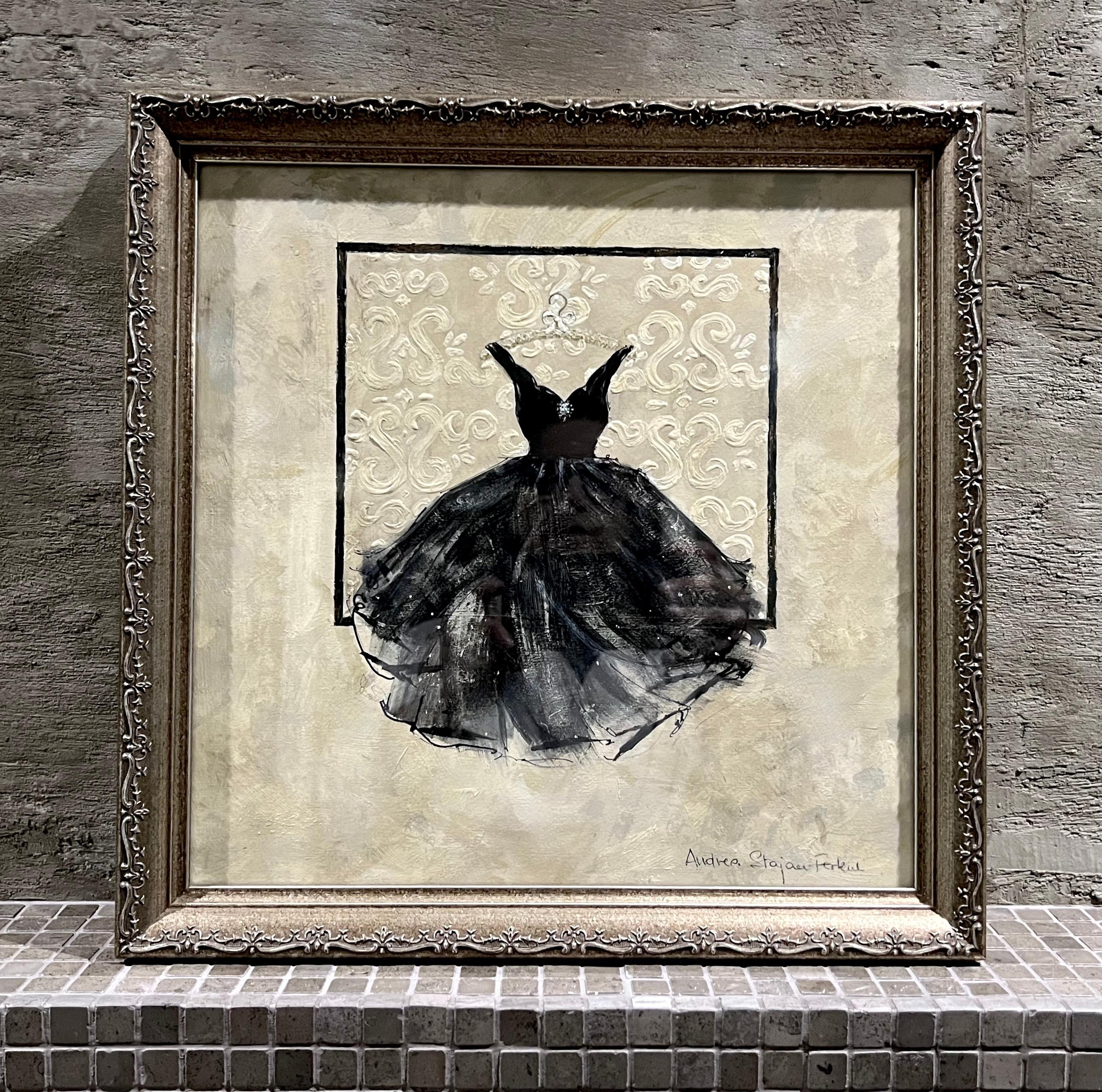 Llévame a Bailar, Serie De 4 Obras De Arte Originales, Vestidos Enmarcados 14 