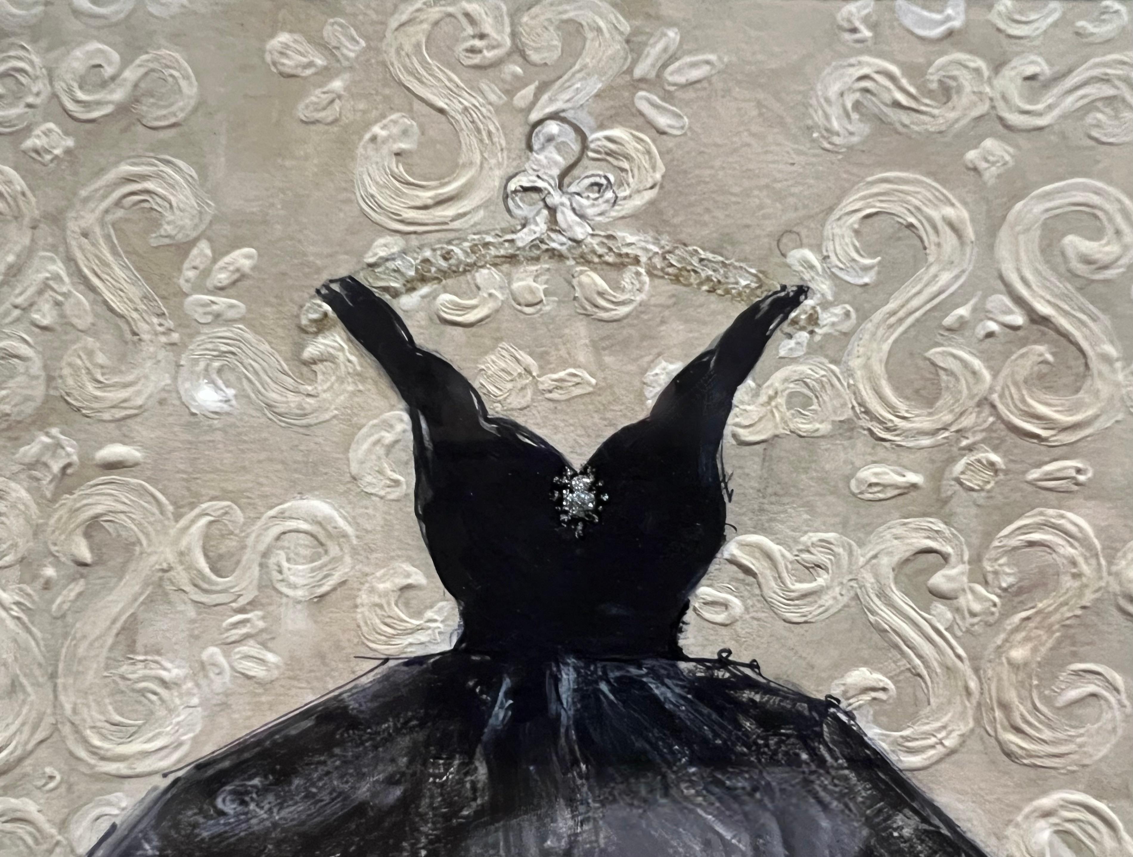 Llévame a Bailar, Serie De 4 Obras De Arte Originales, Vestidos Enmarcados 14 