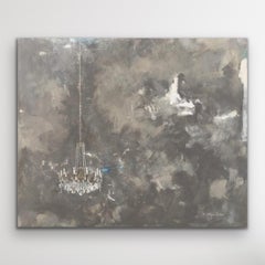 The Brighter Side Of Things 3 (30"x36", impressionistic, chandelier painting)
