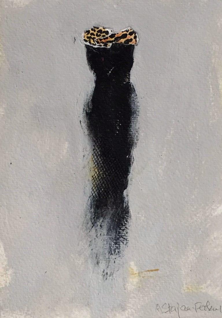 Il camerino - 3 opere d'arte originali su carta, serie Abito nero, 5 