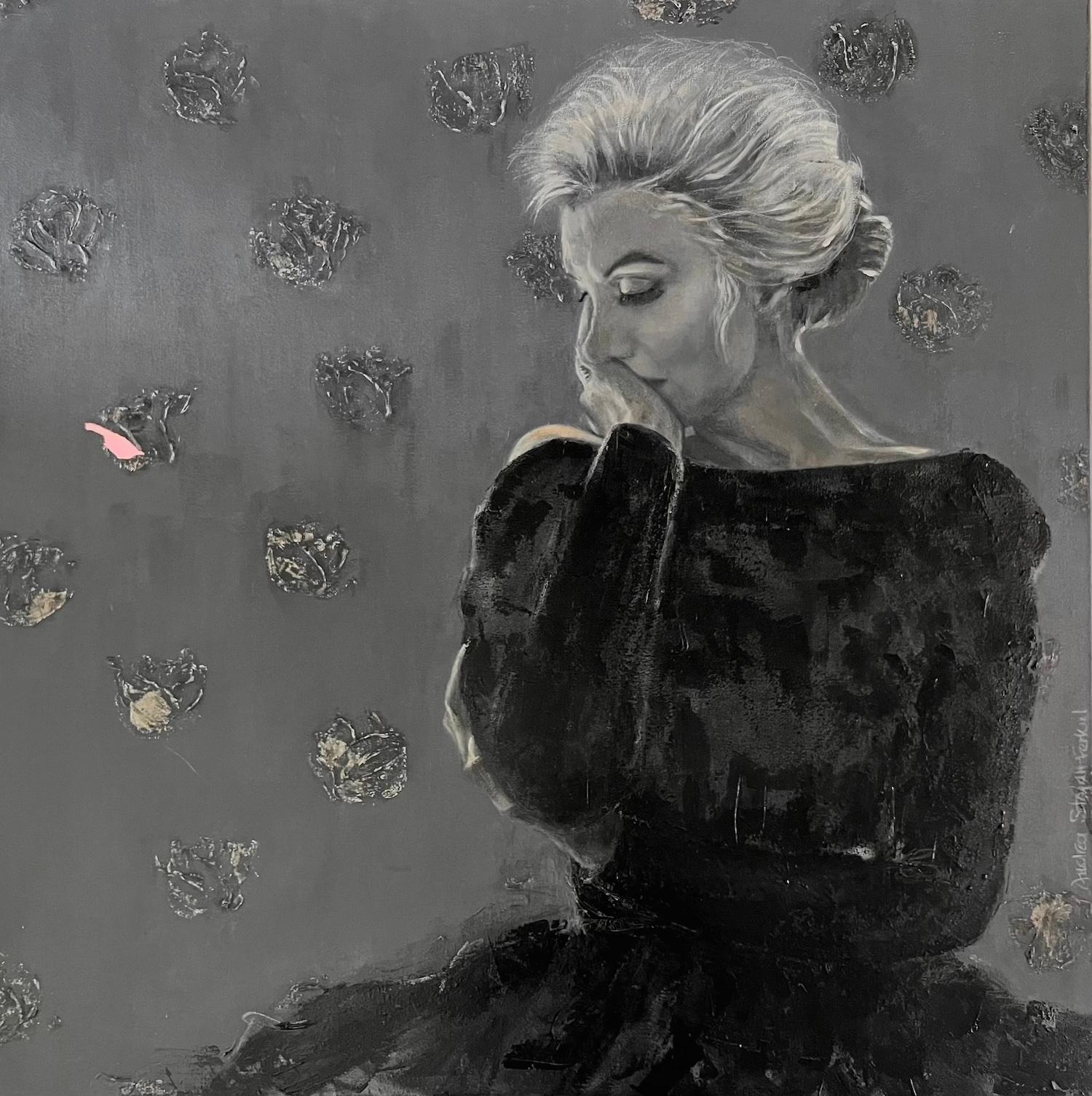 The Last Sitting 1 - (Marilyn Monroe's last photo series) - Painting by Andrea Stajan-Ferkul