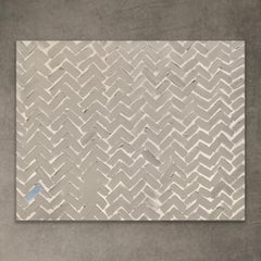 Il pensiero del blu - 24 "x30", Pittura astratta, Grigio, Blu, Motivo strutturato