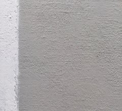 Aquí es donde trazo la línea #4, 20 "x20", Abstracto mínimo, Gris, Blanco