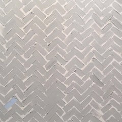 Something Blue - 24"x30", Abstract Painting, Grey, Blue, Textured Pattern