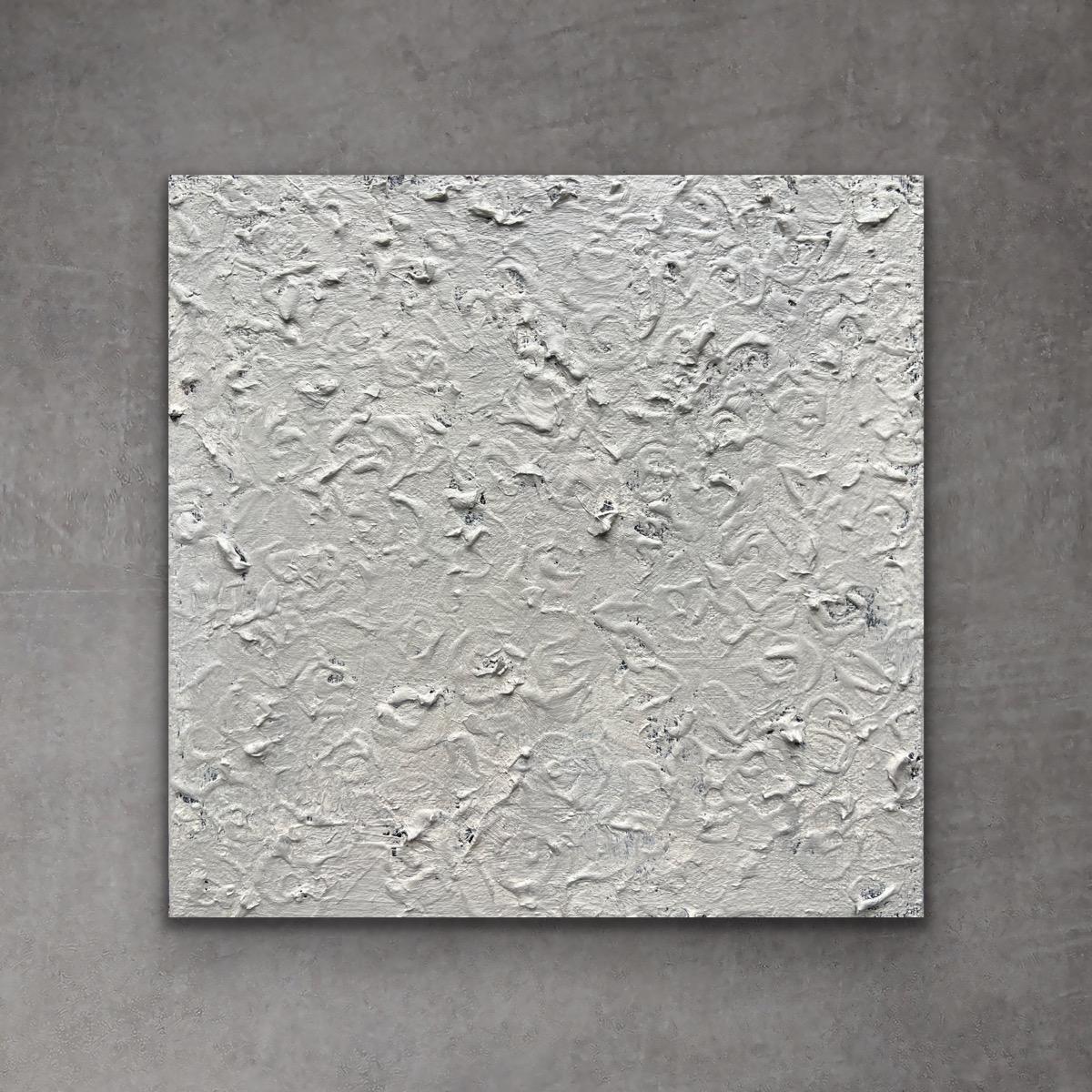 Grey Gardens #1 - Pittura astratta su tela con texture, 8 