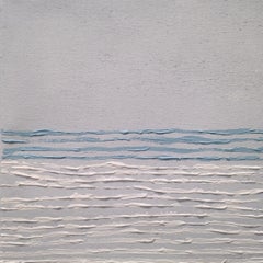 Untitled (Abstract 34) - 10"x10", Minimal Painting On Canvas