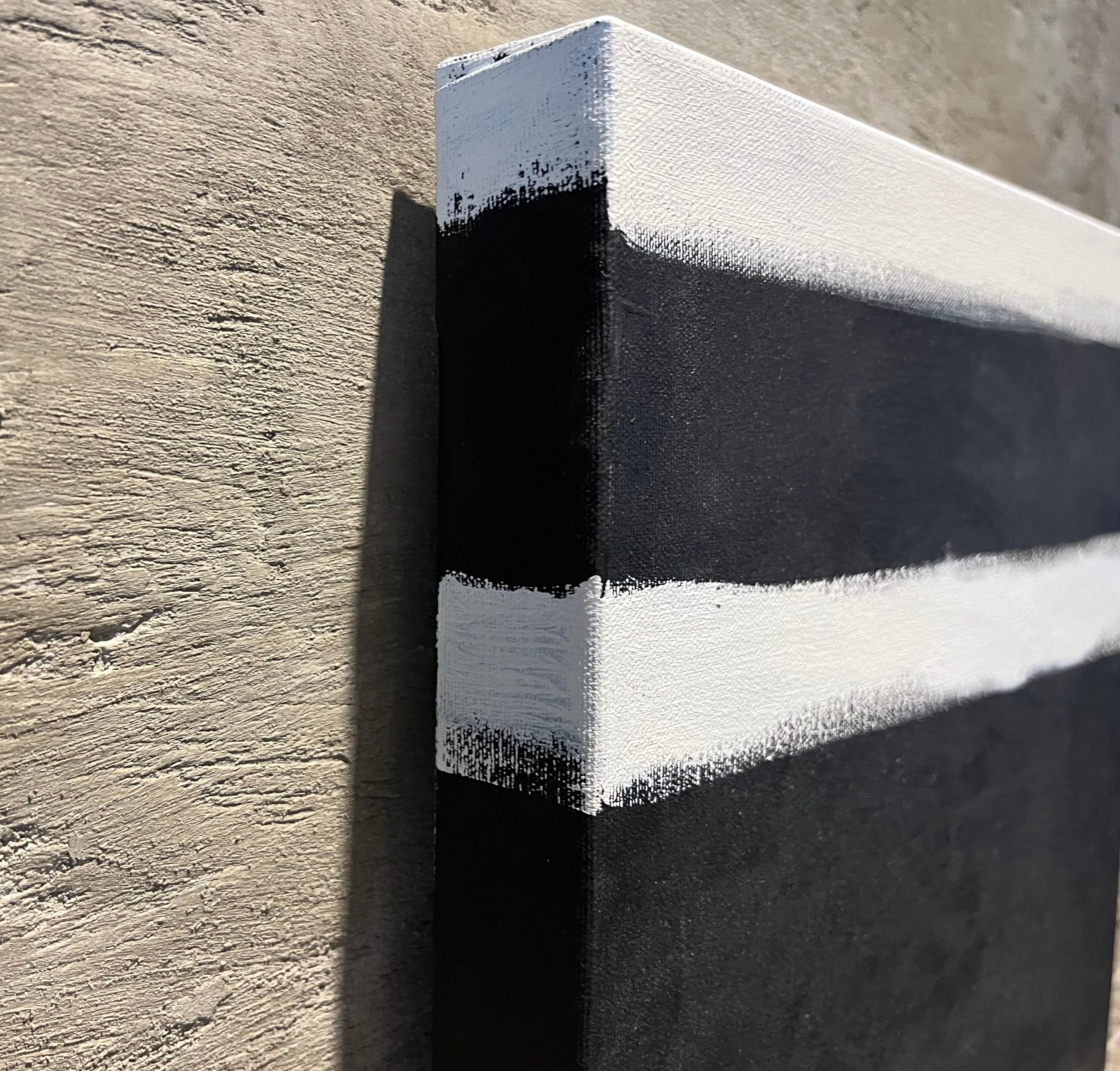 Intuition (Abstract 5), Black And Off White, Modern, Minimal Painting 2