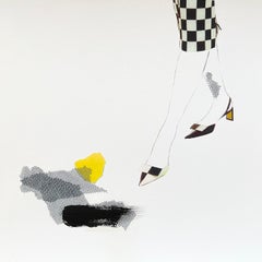Checkmate - 8"x8", Giclée Print W/Hand Pencil, Black & White, Fashion Shoes