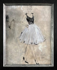 Colors Of The Night #2 - 13 "x16", Stampa d'arte con cornice - Nero, Beige, Donna