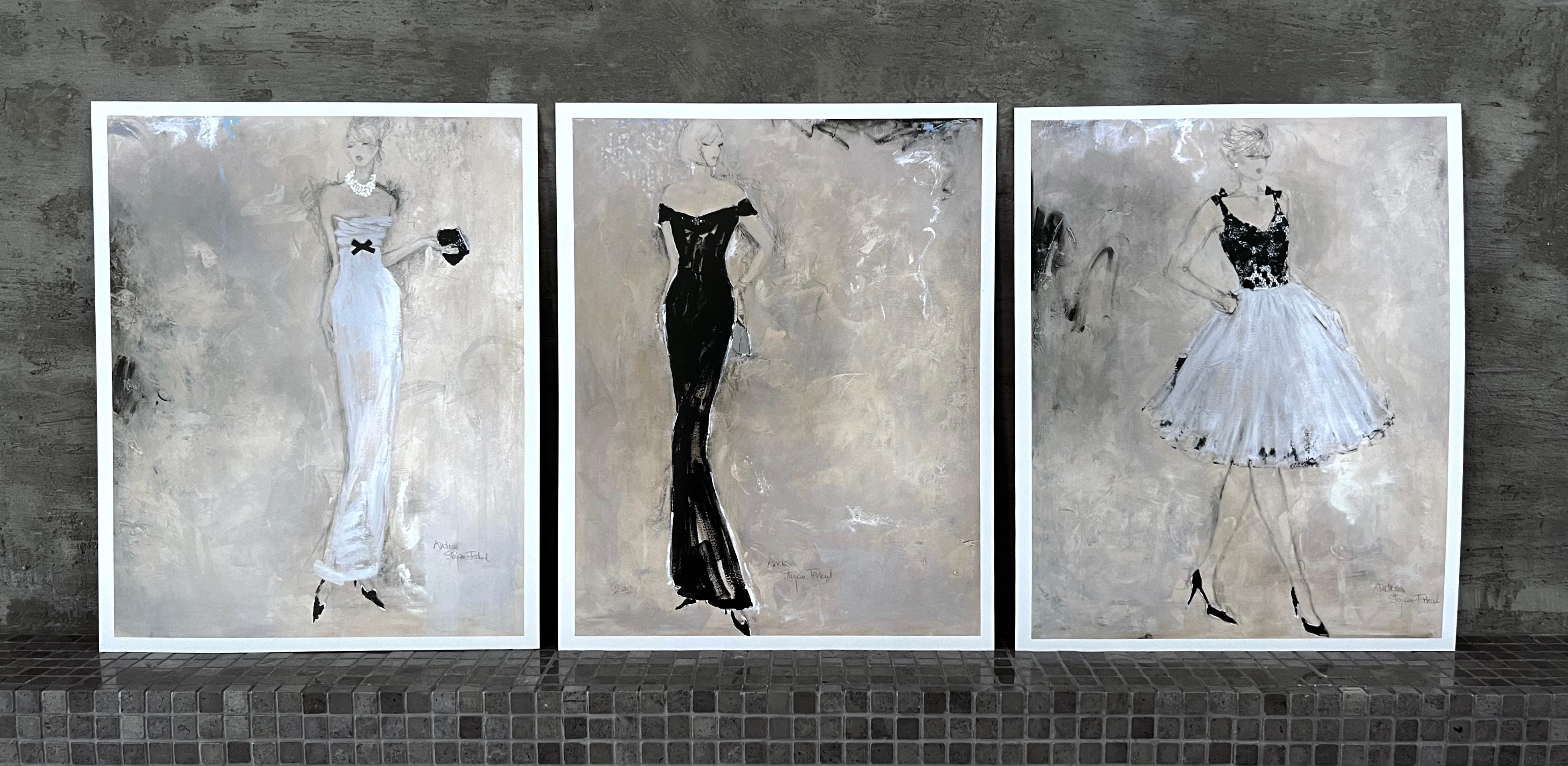 I colori della notte (#1 #2 #4) - Set di 3 stampe d'arte, 11 "x14", Donne figurative