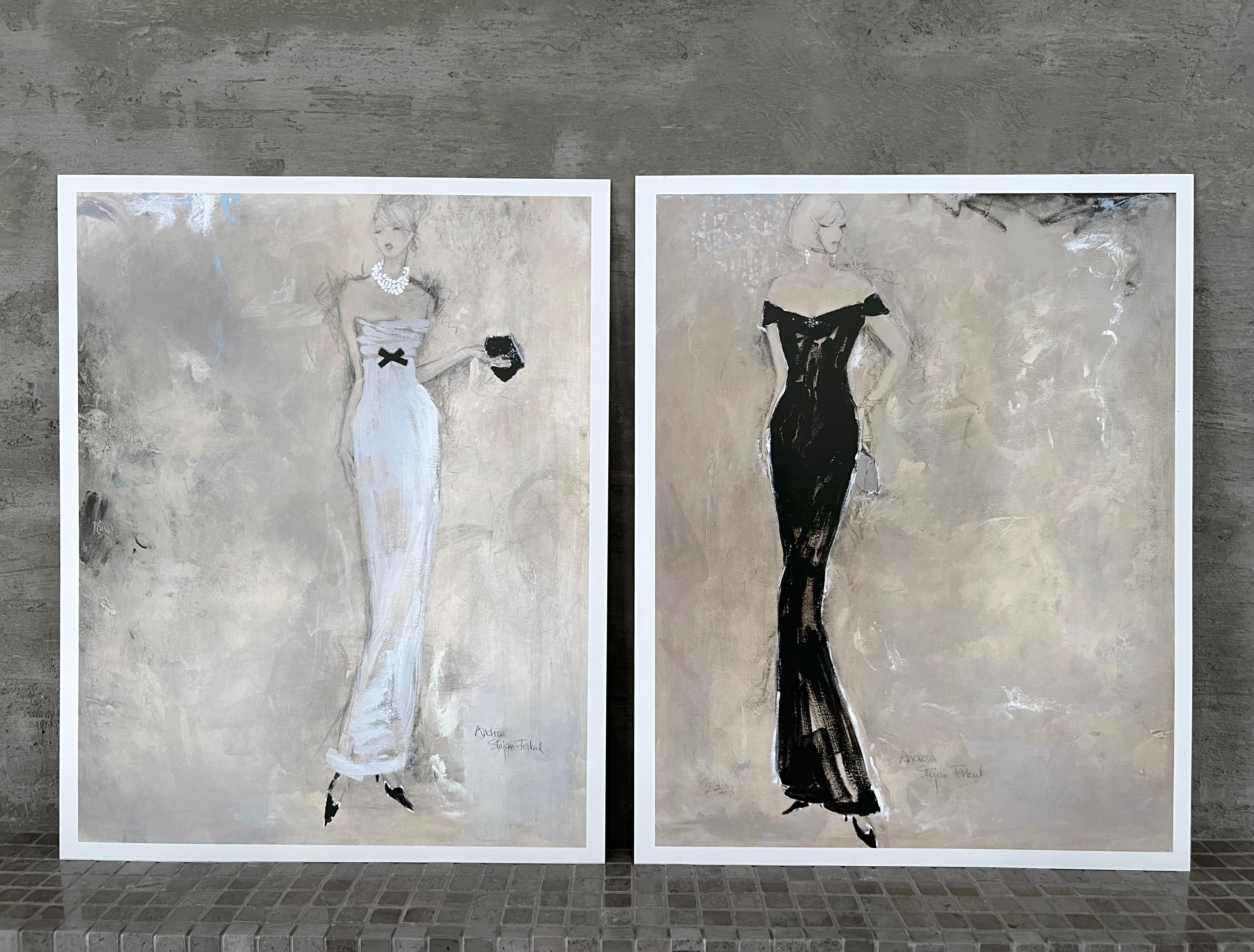 Colours Of The Night #1 + #4 - 2 Art Prints, 11"x14" Each, Figurative, Women