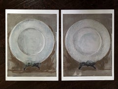 Dinner Party #1, #3 - 2 Art Prints 11"x14", Still Life, White Plates, Dining
