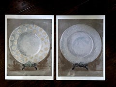 Dinner Party #2, #3 - 2 Art Prints 11"x14" Each, Still Life White Plates Diptych