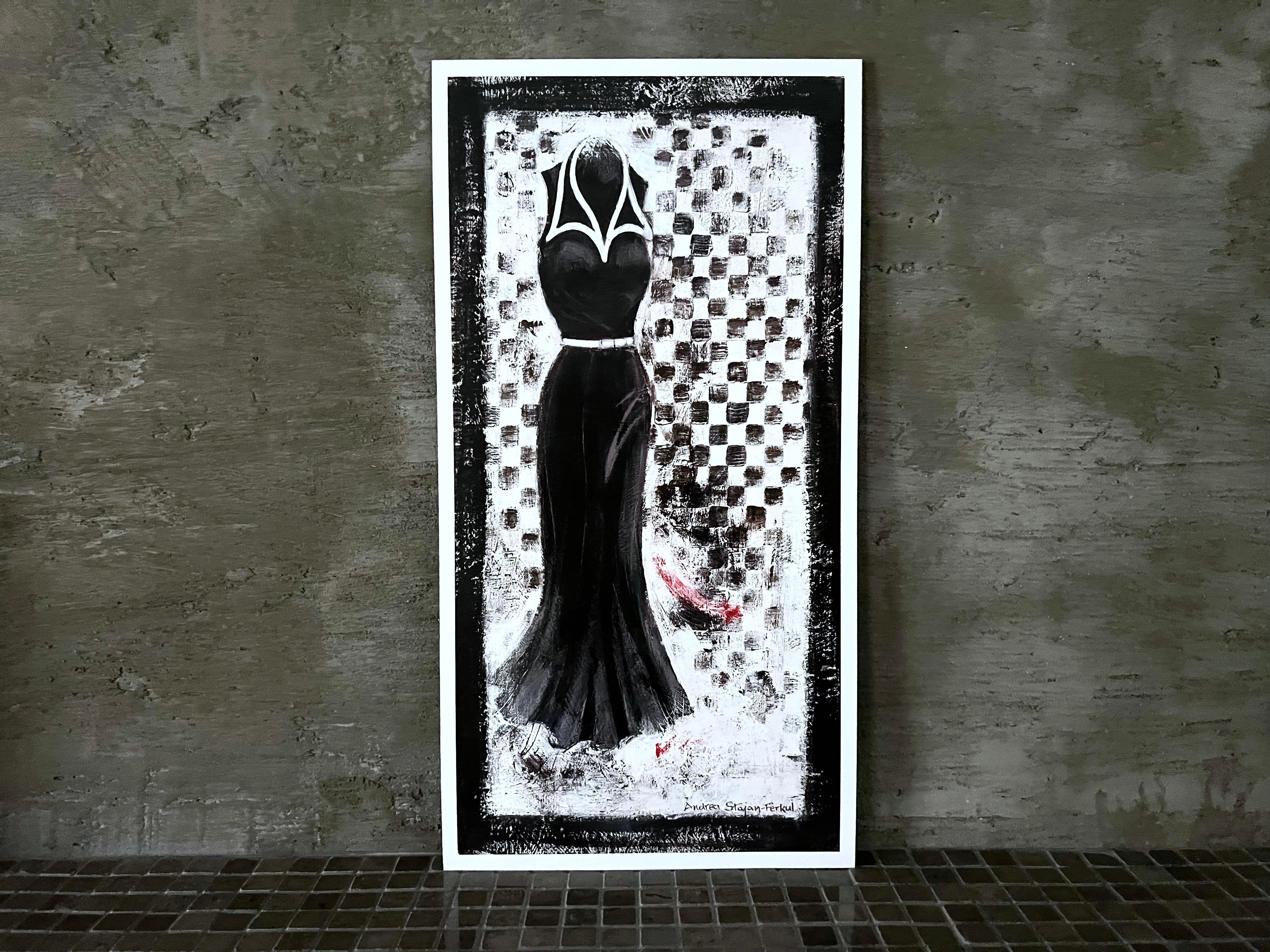 Going Retro - Art Print Series 1-4, Cuatro Impresiones Artísticas de Moda, Negro, Blanco, Rojo en venta 4