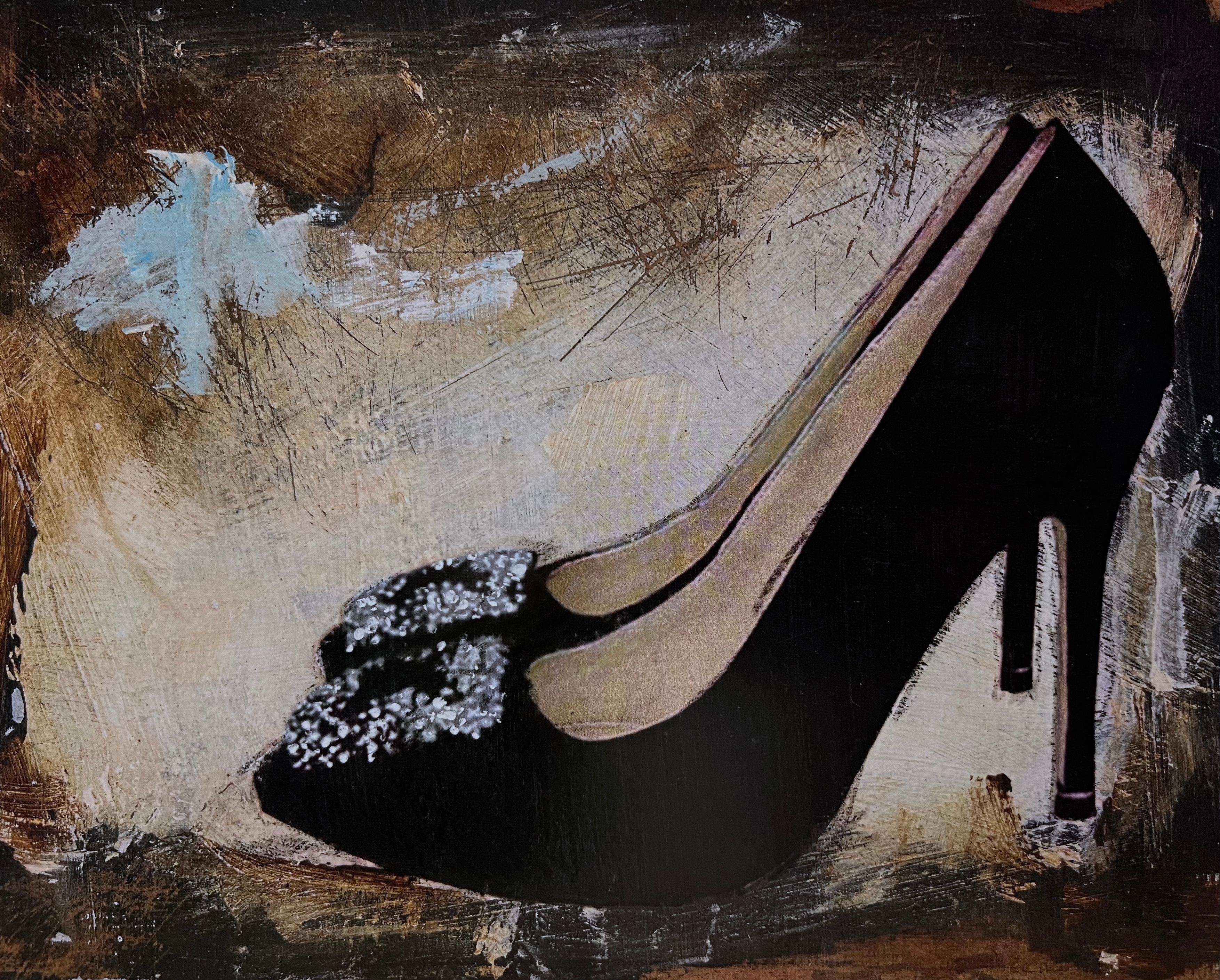 If The Shoe Fits #1 - 8 "x10", Impresión artística en papel, Zapato negro de tacón alto de mujer