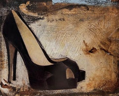 If The Shoe Fits #2 - 8 "x10", Stampa d'arte su carta, Scarpa nera da donna con tacco alto