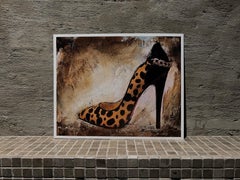 If The Shoe Fits #4 - 8 "x10", Stampa d'arte su carta, Scarpa leopardata da donna
