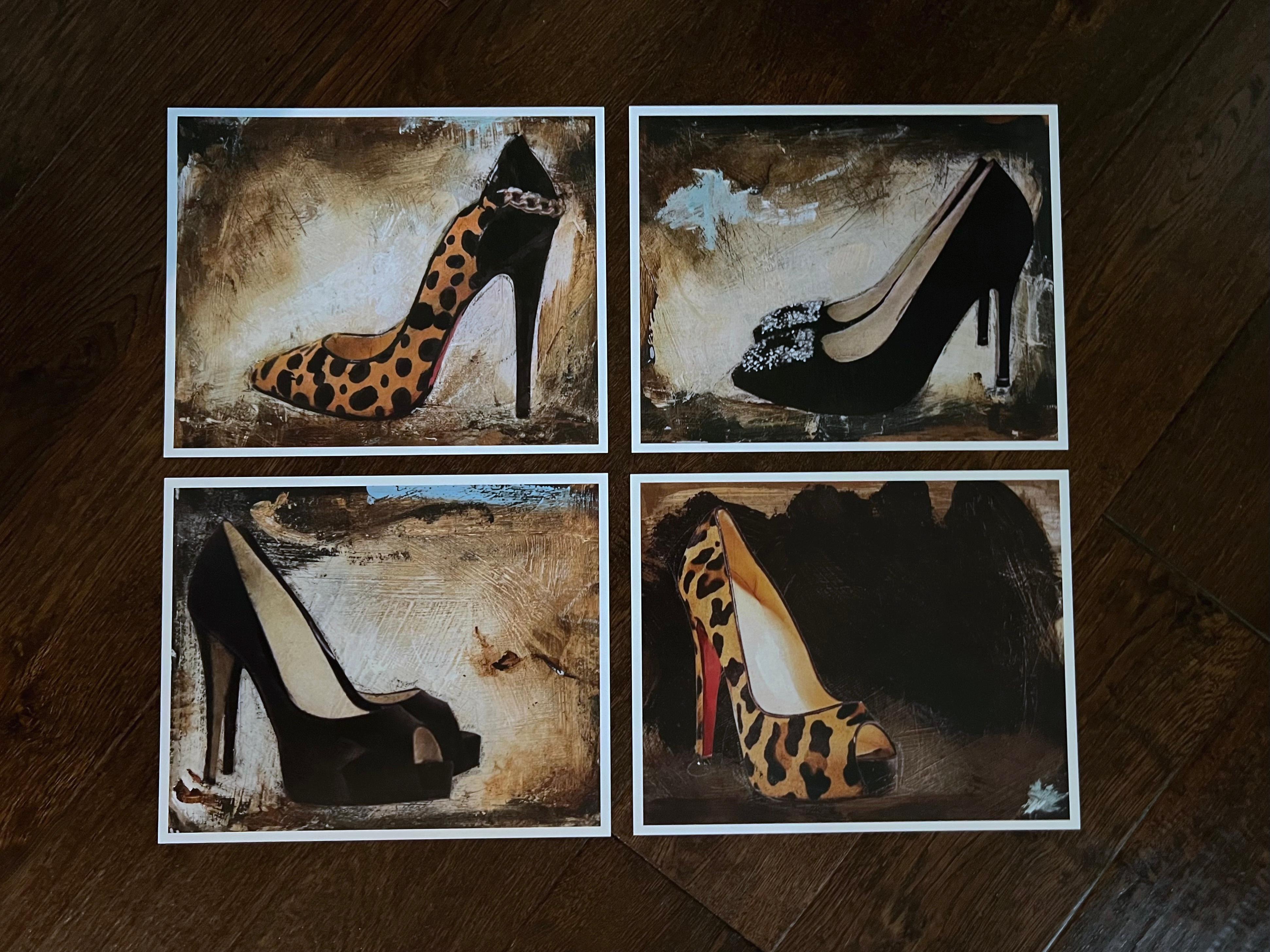 If The Shoe Fits - 4 Impresiones Artísticas en Papel, Zapatos de tacón alto de mujer - Print de Andrea Stajan-Ferkul