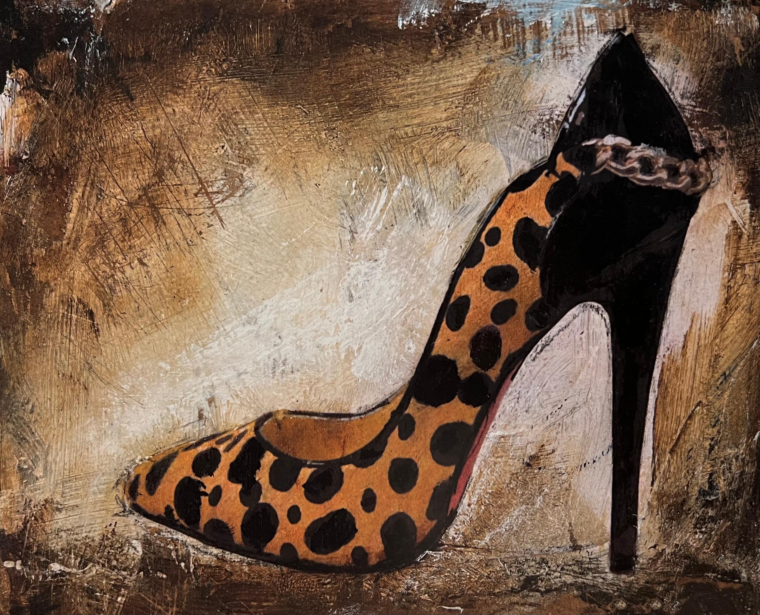 If The Shoe Fits - 4 Impresiones Artísticas en Papel, Zapatos de tacón alto de mujer - Still-Life Print Negro de Andrea Stajan-Ferkul