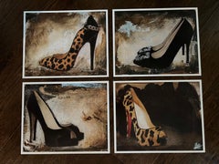 If The Shoe Fits - 4 stampe d'arte su carta, Scarpe da donna con tacco alto
