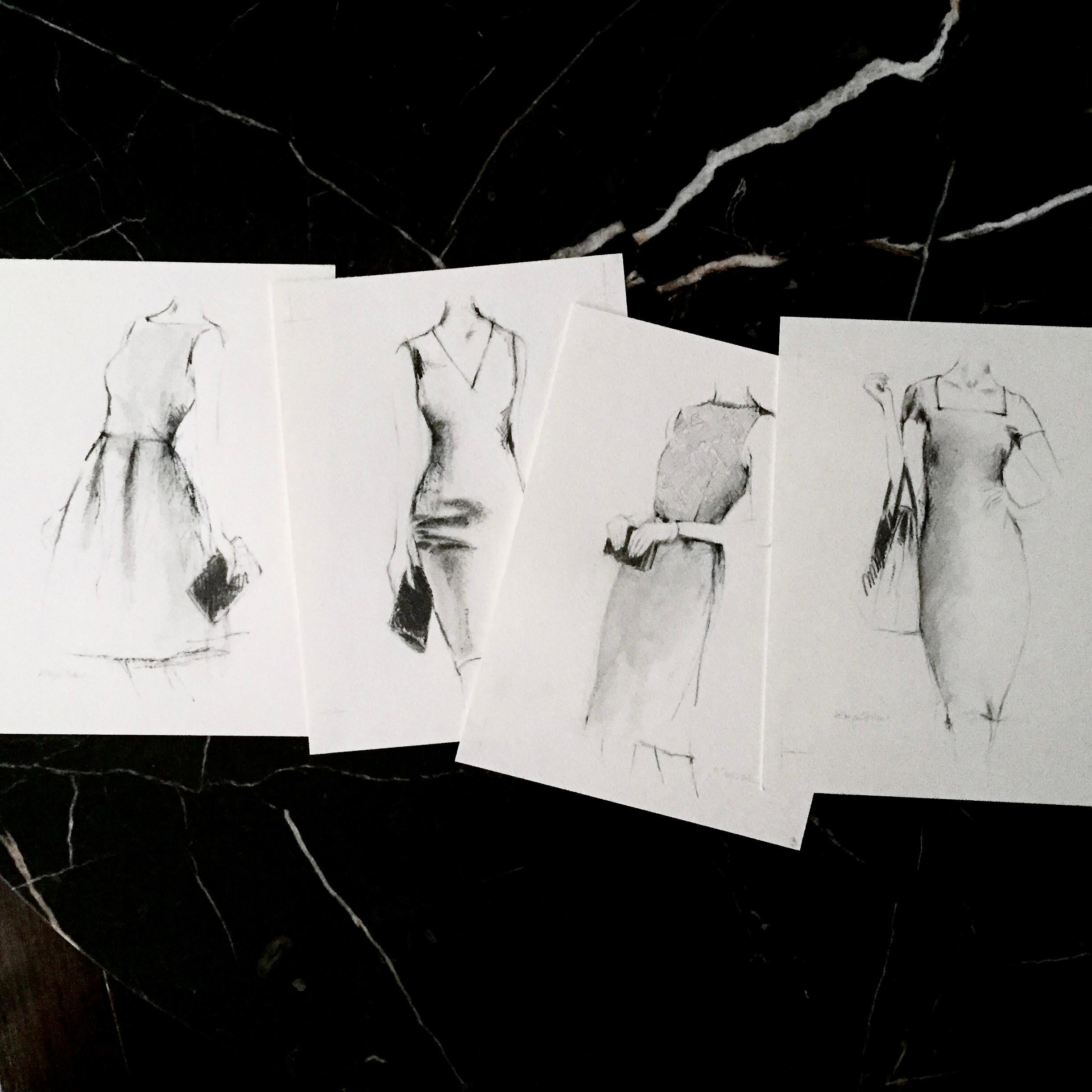 Dieser Kunstdruck auf Papier zeigt eine starke, aber minimalistische figurative Komposition. Ausdrucksstarke Bleistiftzeichnungen balancieren den Kontrast zwischen Dunkelheit und Licht aus. Der Kunstdruck strahlt eine zeitgenössische und zeitlose
