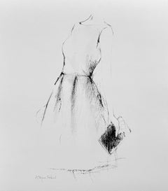 It's All In The Bag #1 - 9.75"x11.5", Art Print, Black And White, Dress, Fashion