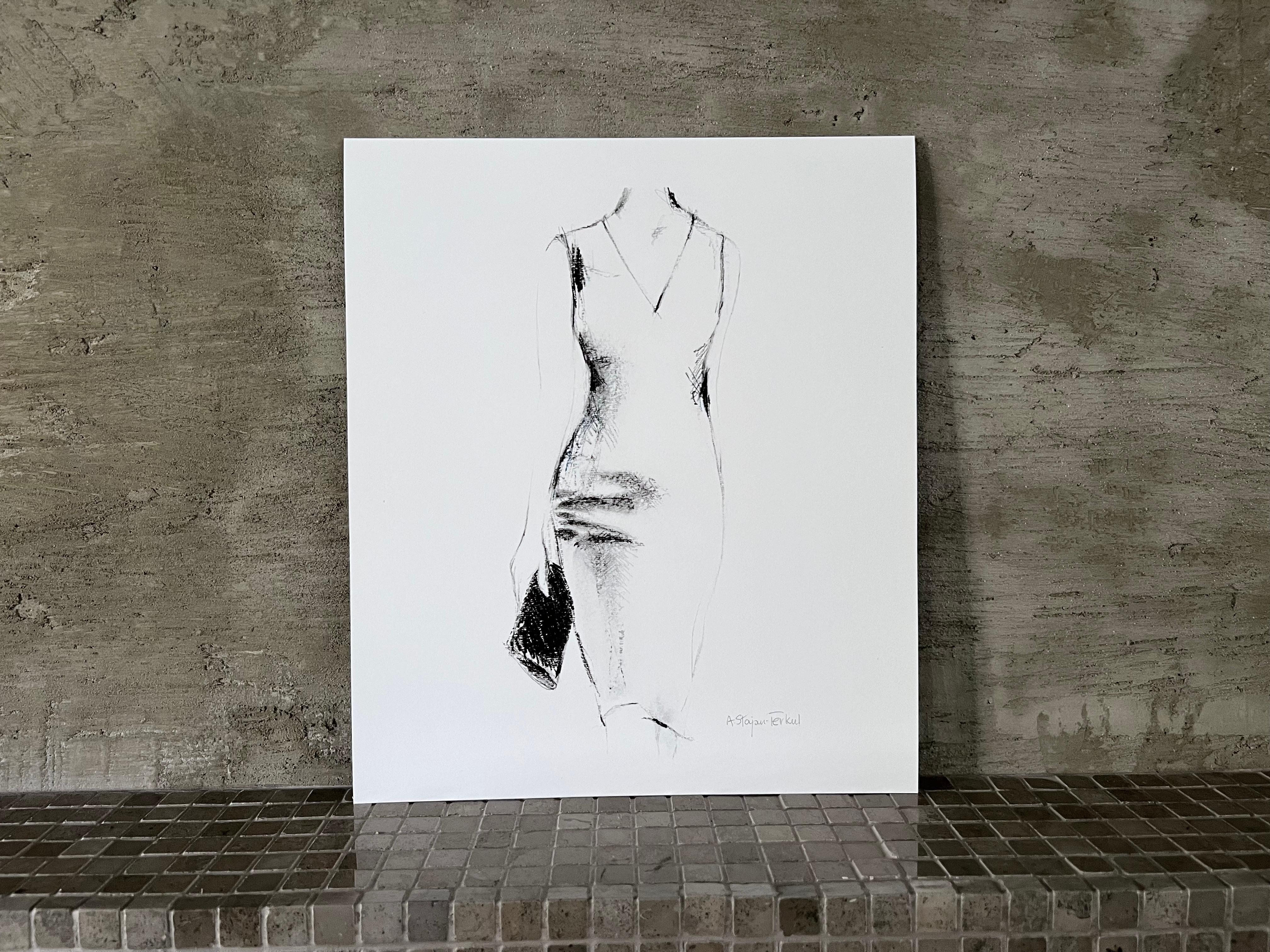It's All In The Bag #2 - Kunstdruck auf Papier, 9,75"x11,5", Schwarz & Weiß, Bleistift
