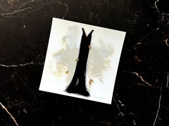 Little Black Dress - 6"x6", Giclée Print w/Hand Painted Embellishments