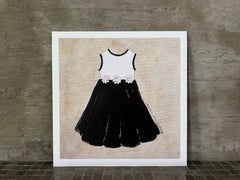 Used Nautical Girl #1 - 9.5"x9.5", Children's Art Print, Navy And White Dress