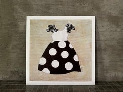 Nautical Girl #2 + #3, Art Prints, 9.5"x9.5" Children's Art , Navy, White, Beige