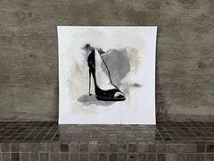 Jimmy - 8"x8", Giclée Print W/Hand Painted Embellishments, Jimmy Choo Shoe