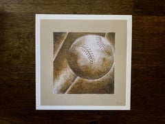 Play Hard - 3, 9.5"x9.5", Baseball Art Print, Sports Print, Child's Room