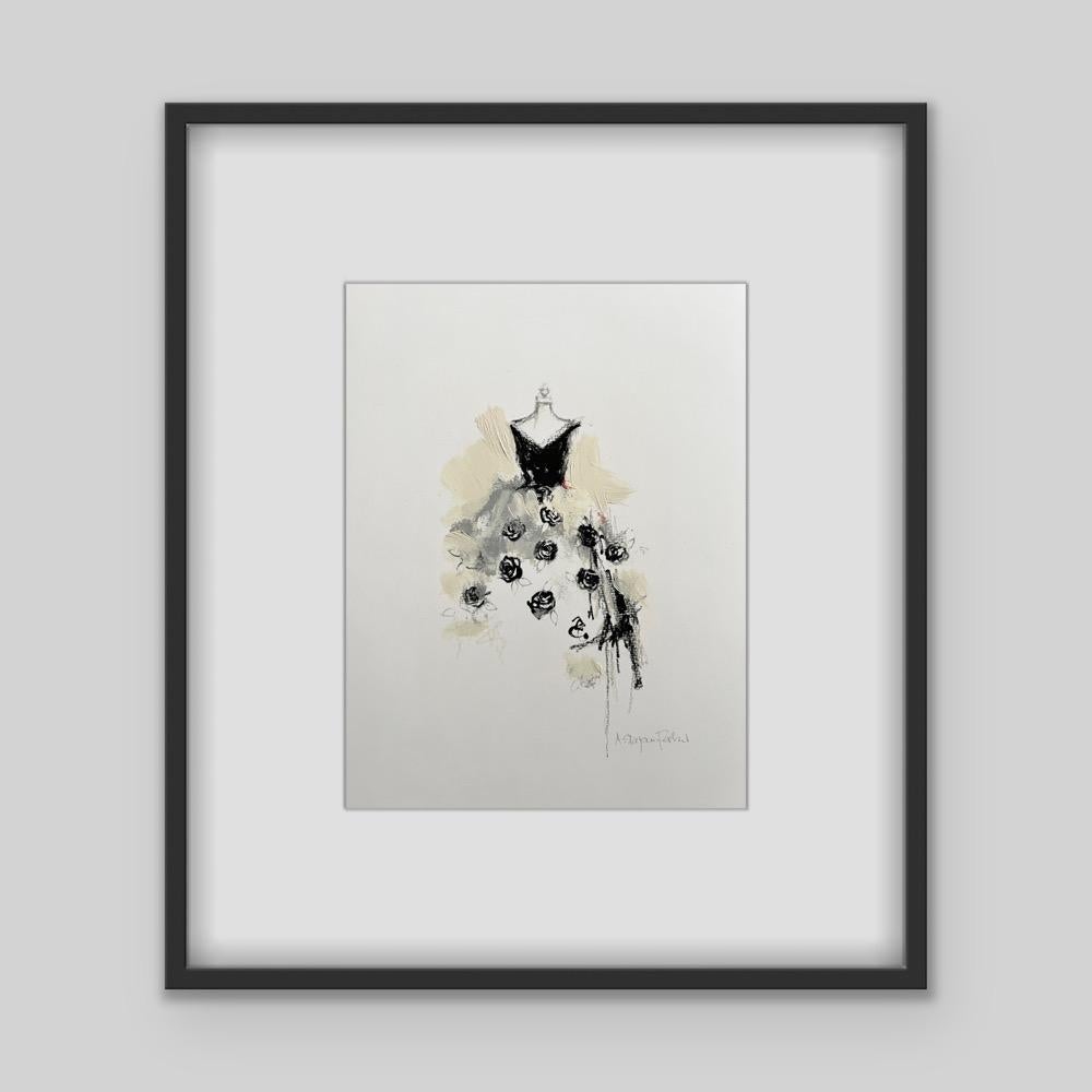 The Dressing Room 3 - 18x22cm, Kunstdruck mit handbemalten Elementen, Serie im Angebot 8