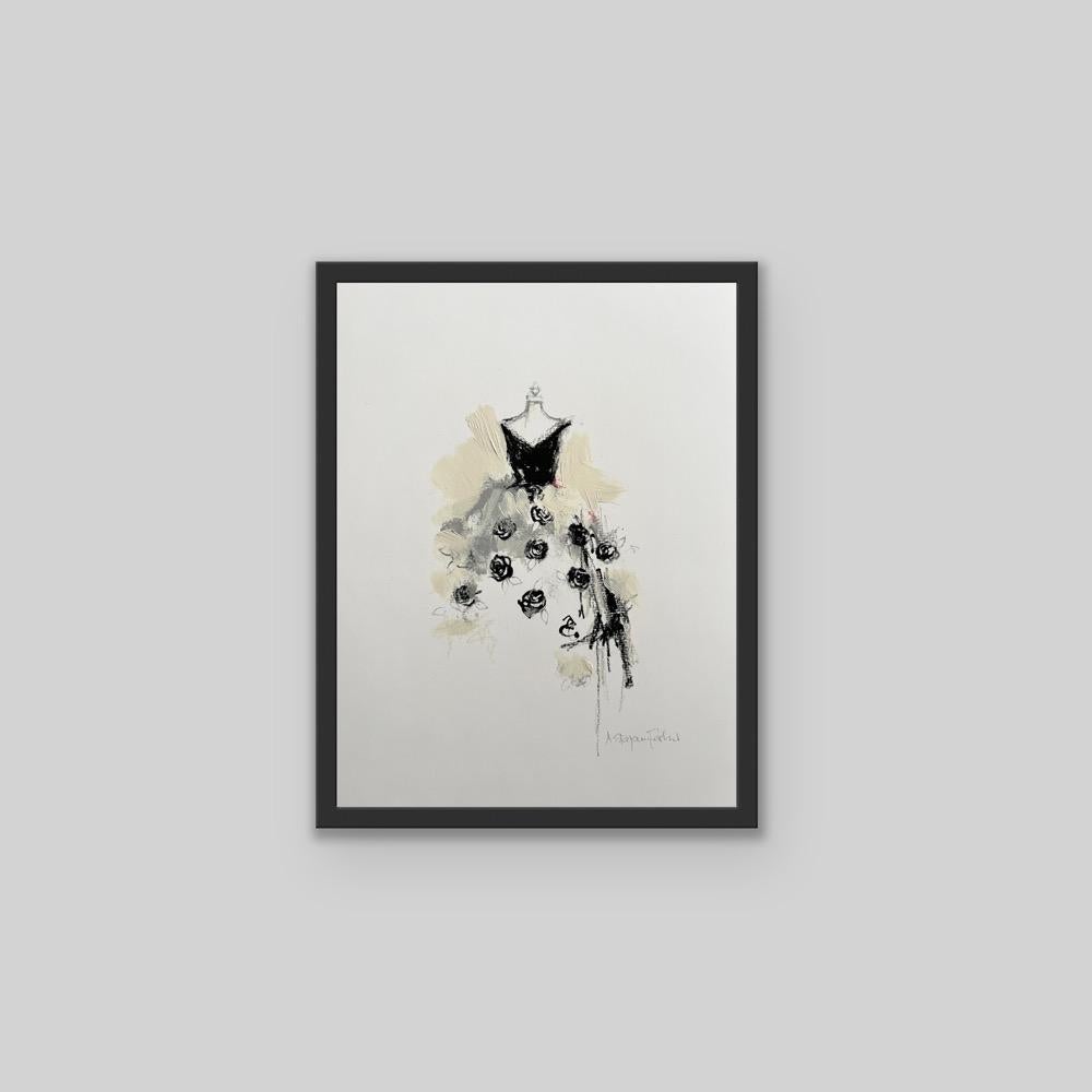 The Dressing Room 3 - 18x22cm, Kunstdruck mit handbemalten Elementen, Serie im Angebot 5