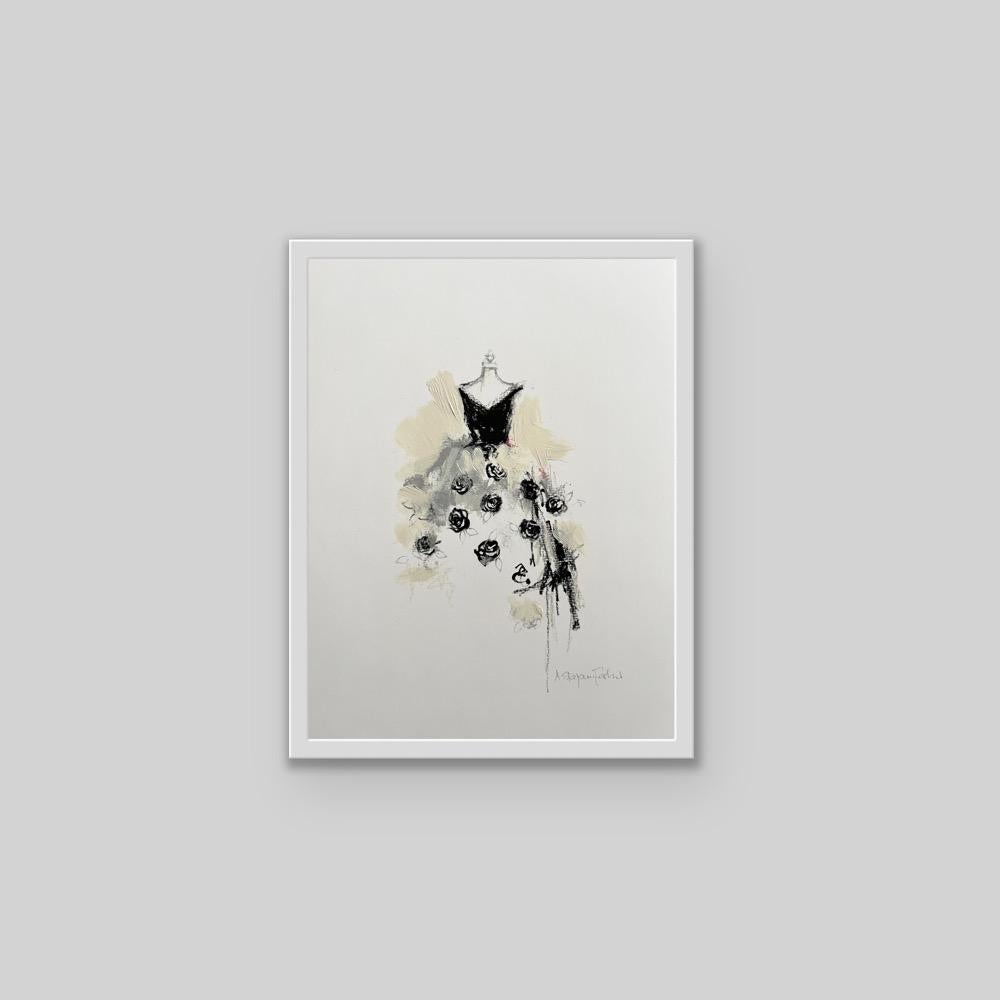The Dressing Room 3 - 18x22cm, Kunstdruck mit handbemalten Elementen, Serie im Angebot 6