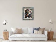 Architekten surveying – Andrea Stella – Figuratives abstraktes Gemälde – Mixed Media