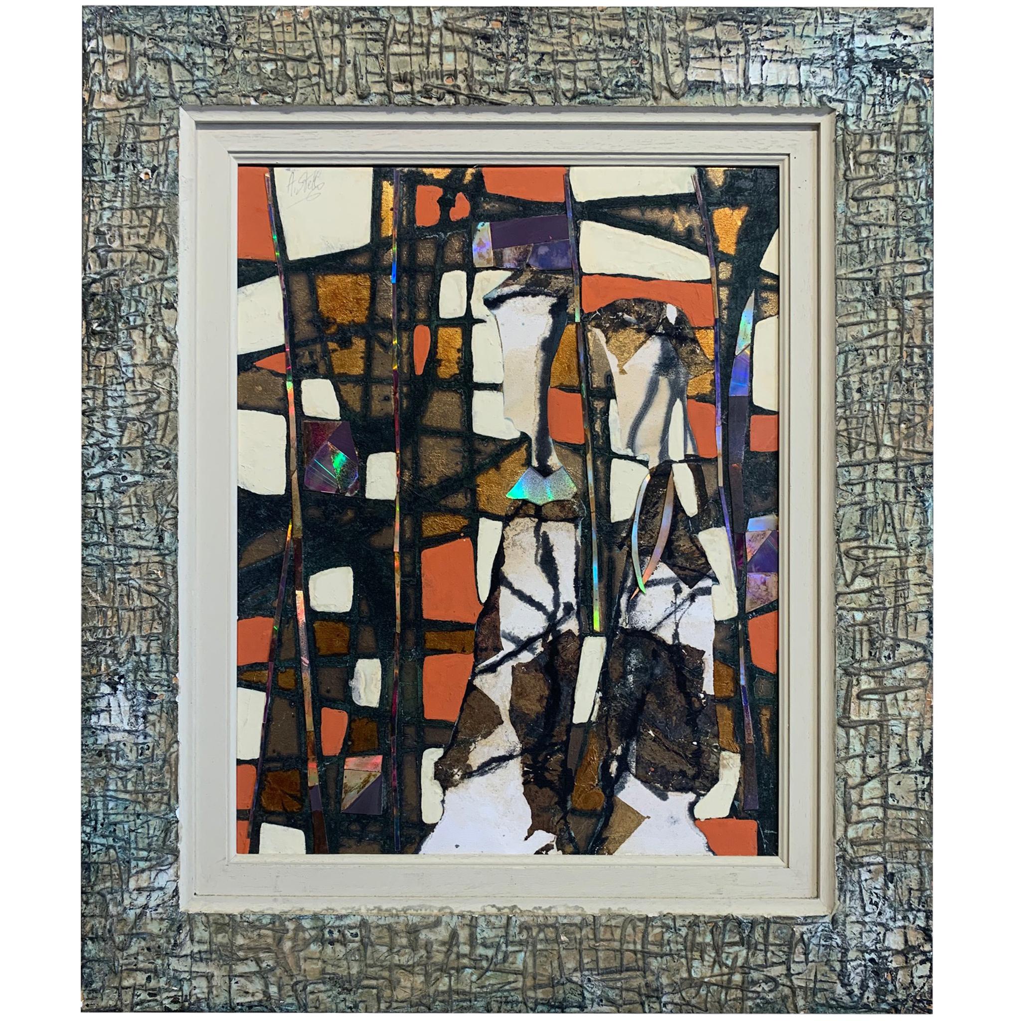 ANDREA STELLA Figurative Painting - Architects Surveying - Andrea Stella- Figurative Abstract Painting - Mixed Media