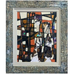Architects Surveying - Andrea Stella- Figurative Abstract Painting - Mixed Media