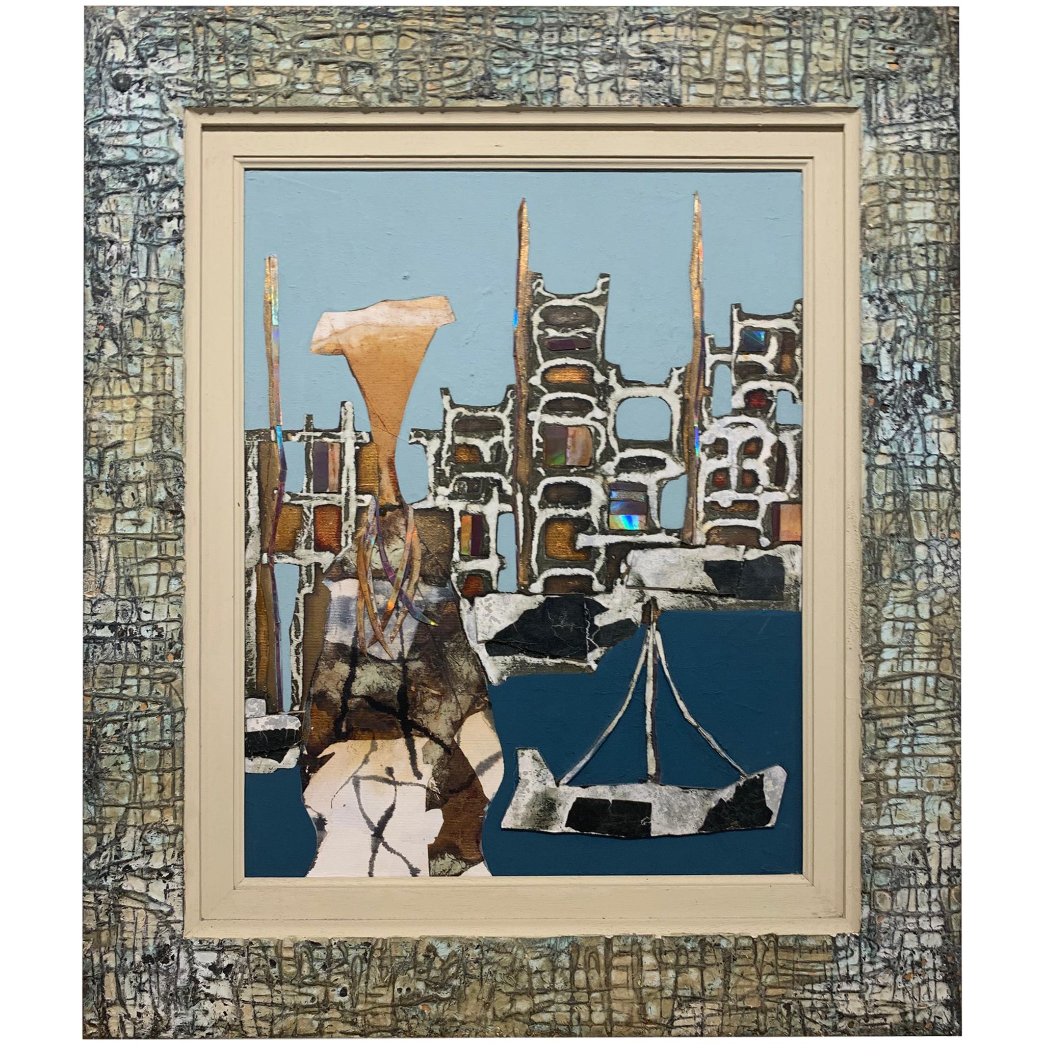Fishermans Wife -Andrea Stella-Figurative Abstract Painting-Mixed Media - Contemporary Mixed Media Art by ANDREA STELLA