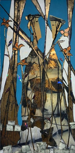 Garden Politics - Andrea Stella- Figurative Abstract Painting-Mixed Media