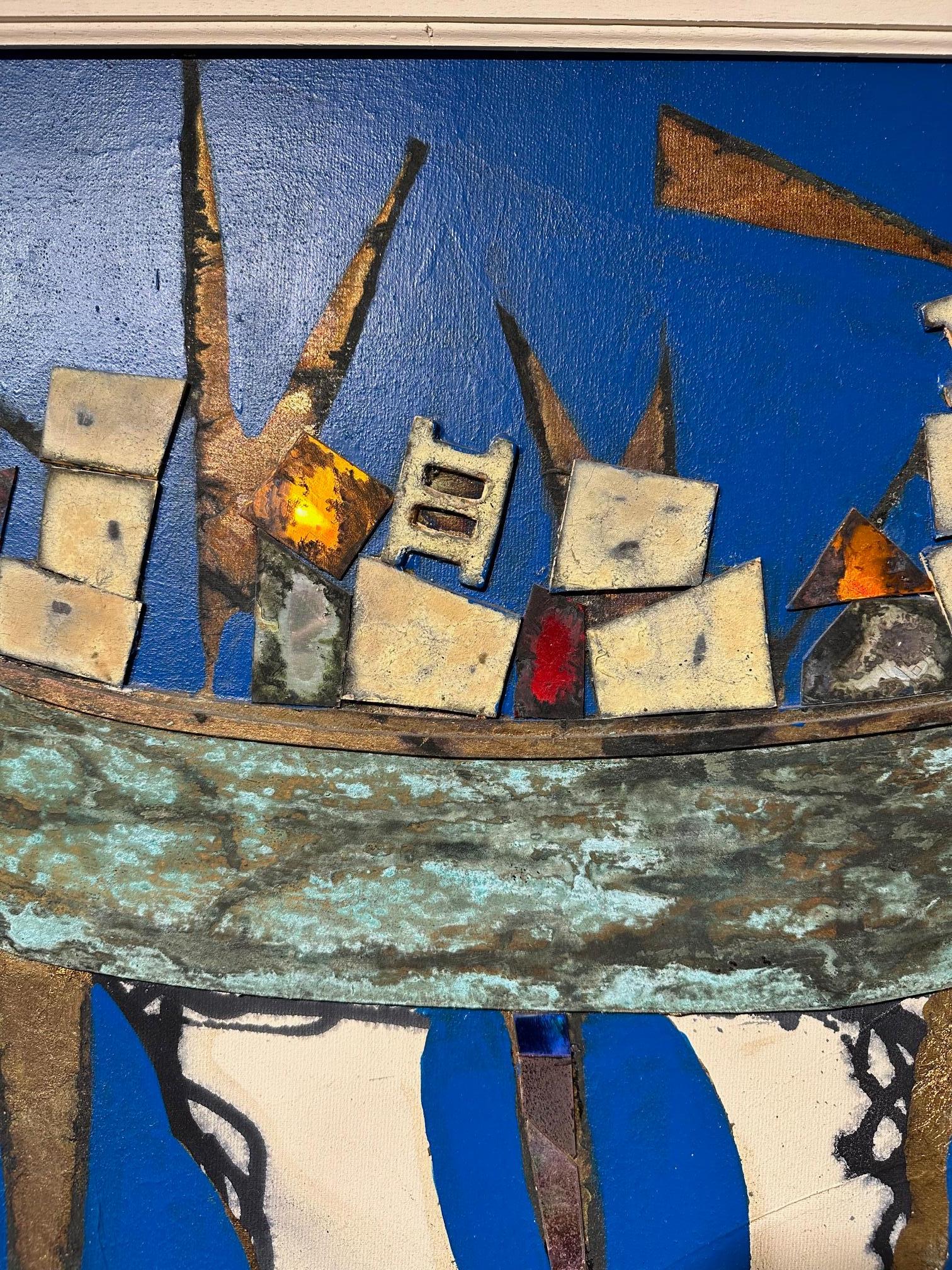 Portadores de la nueva luz - Andrea Stella- Pintura abstracta figurativa - Técnica mixta en venta 1