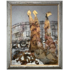 In love behind the walls-Andrea Stella-Figurative Abstract Painting-Mixed Media